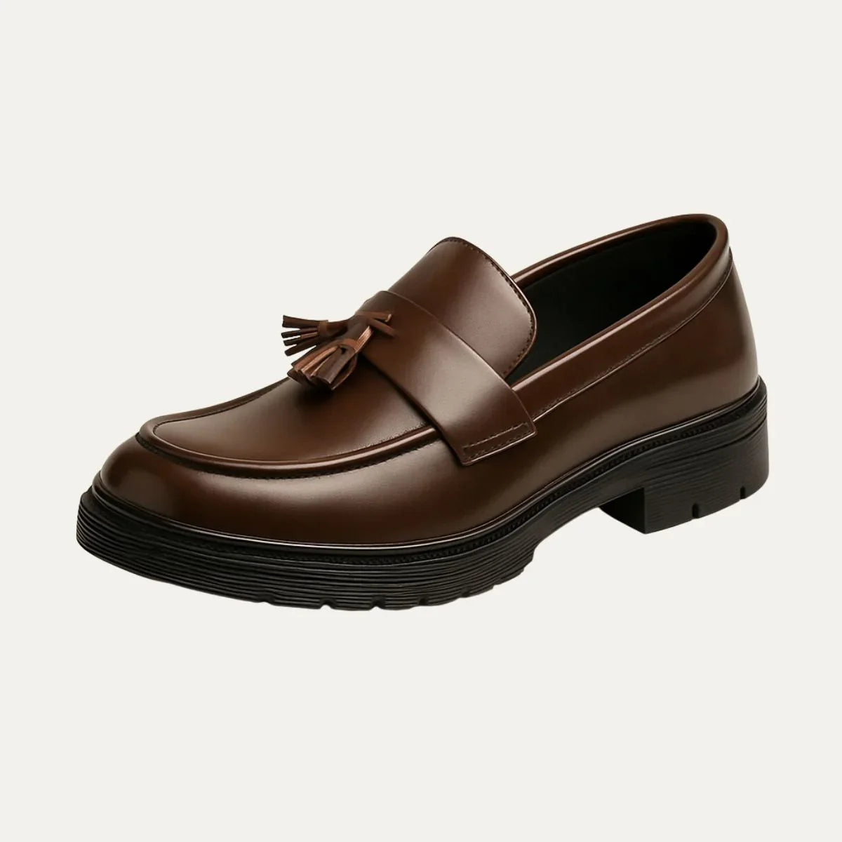 Klassische Herren Leder Slipper