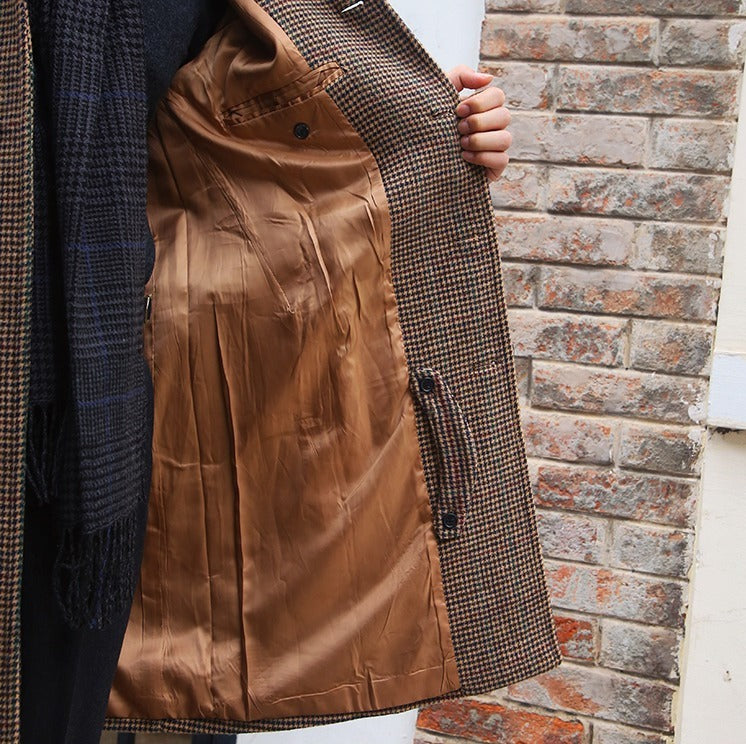 Manteau en laine à chevrons Soho Farm ceinturé