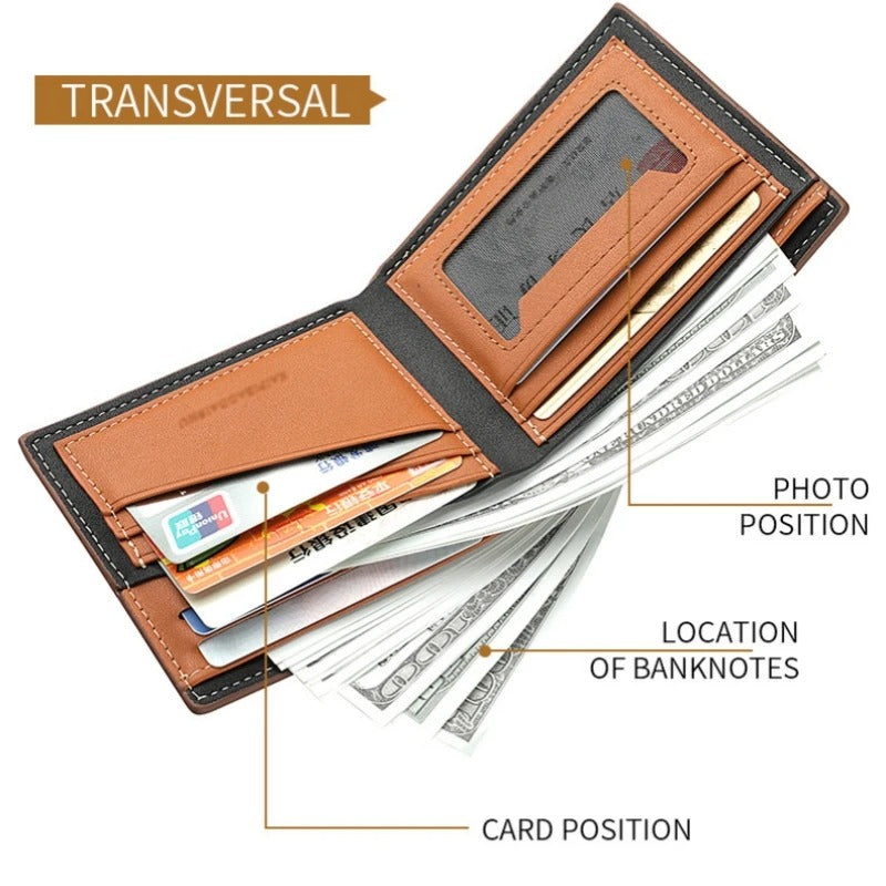 Gestreifte Bifold-Geldbörse – Menelites Edition