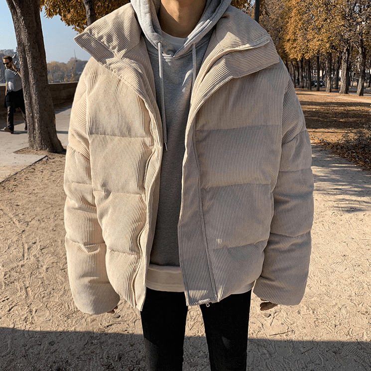 Cord-Pufferjacke