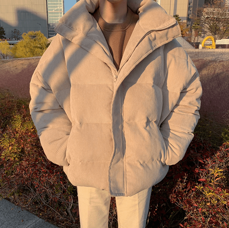 Veste matelassée en velours côtelé