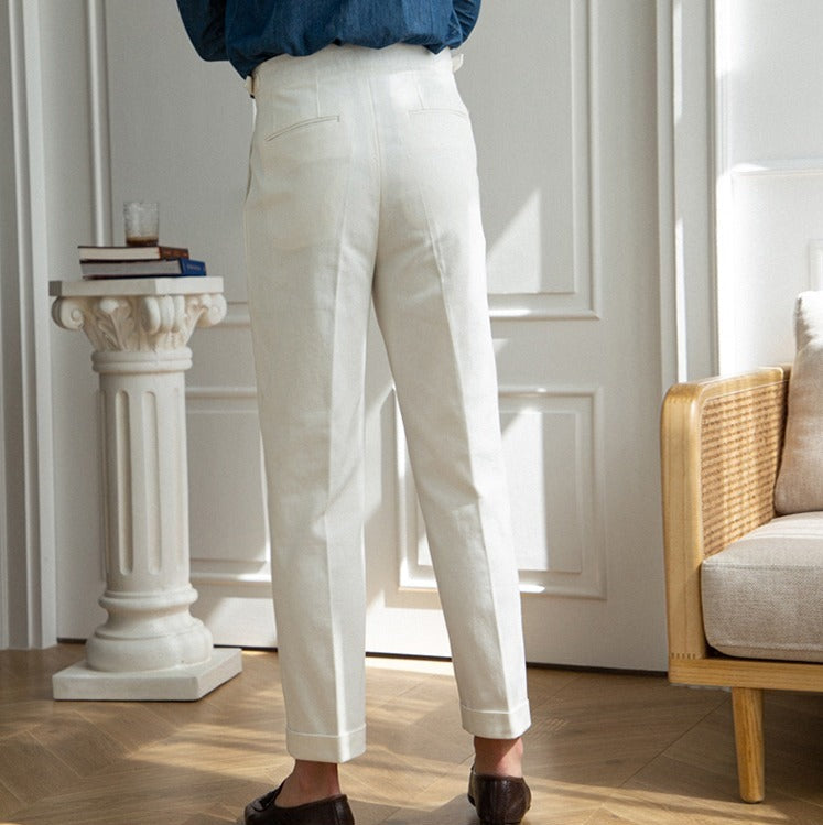 Baumwoll-Twill Antibes Gerade Passform Hose