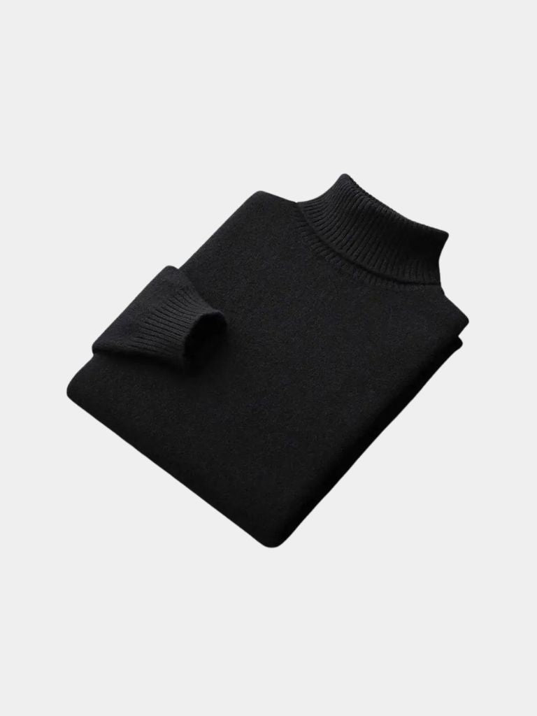 100% Merino Wool Turtleneck Sweater - Fayymont