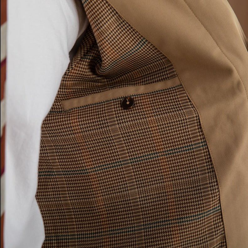 London Stehkragen Baumwollmischung Trenchcoat