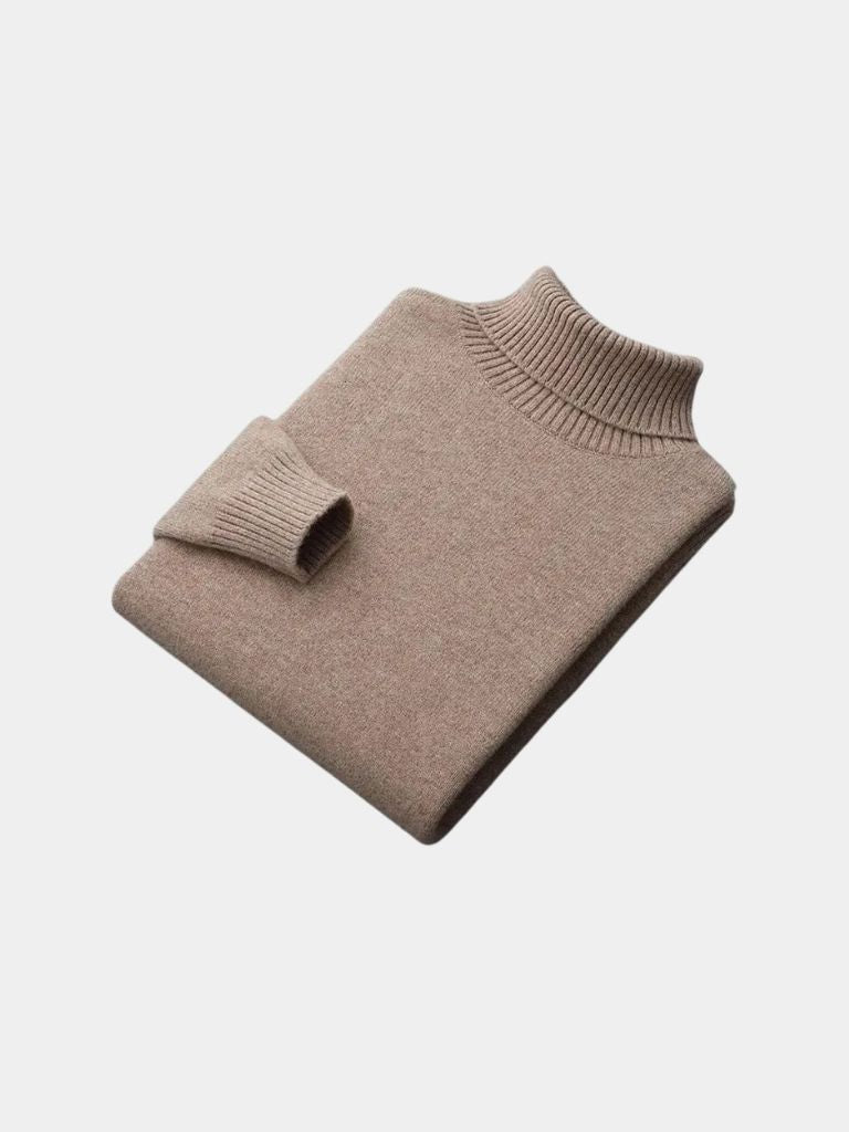 100% Merino Wool Turtleneck Sweater - Fayymont