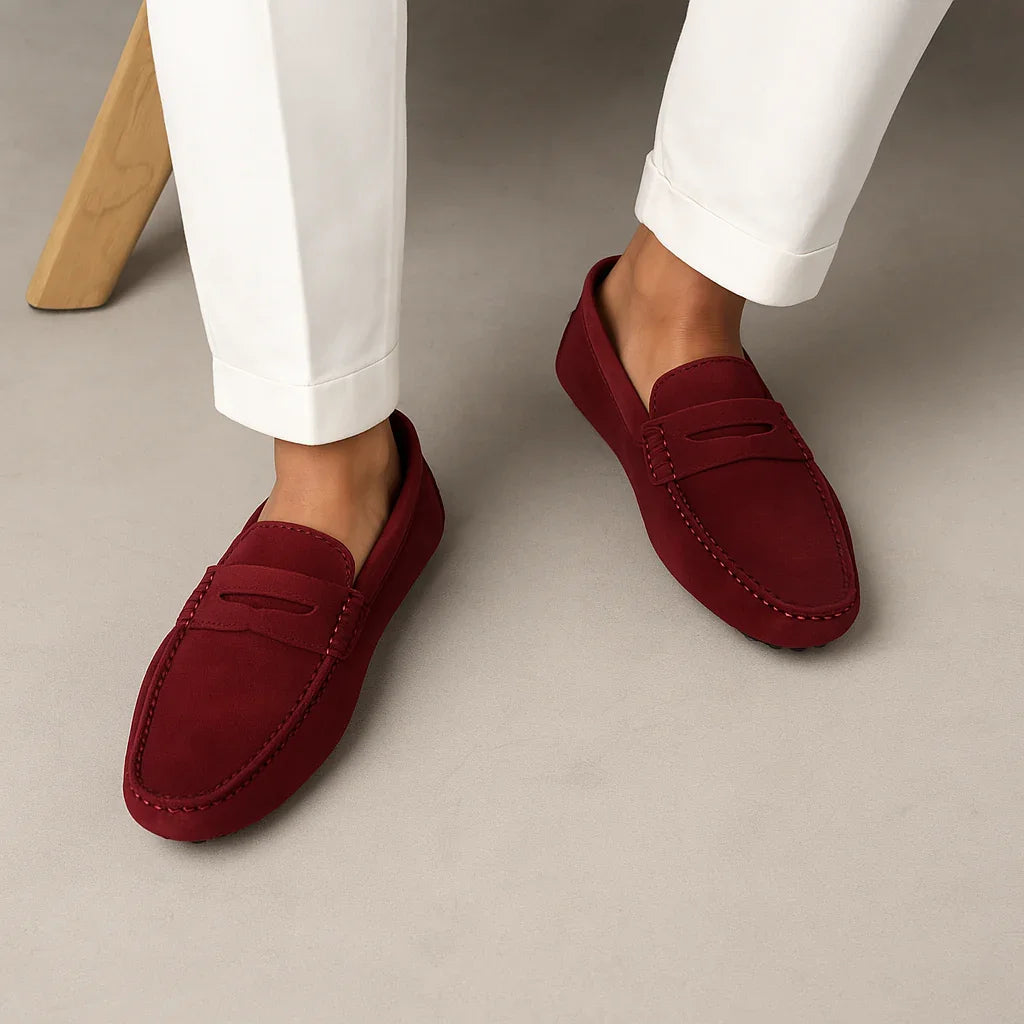 Herren Wildleder Slipper Italienischer Stil
