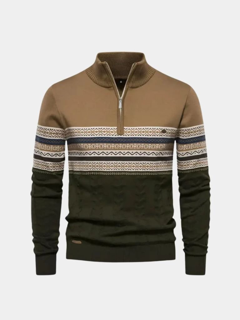 Half Zip Knit Pullover Sweater - Fayymont Co