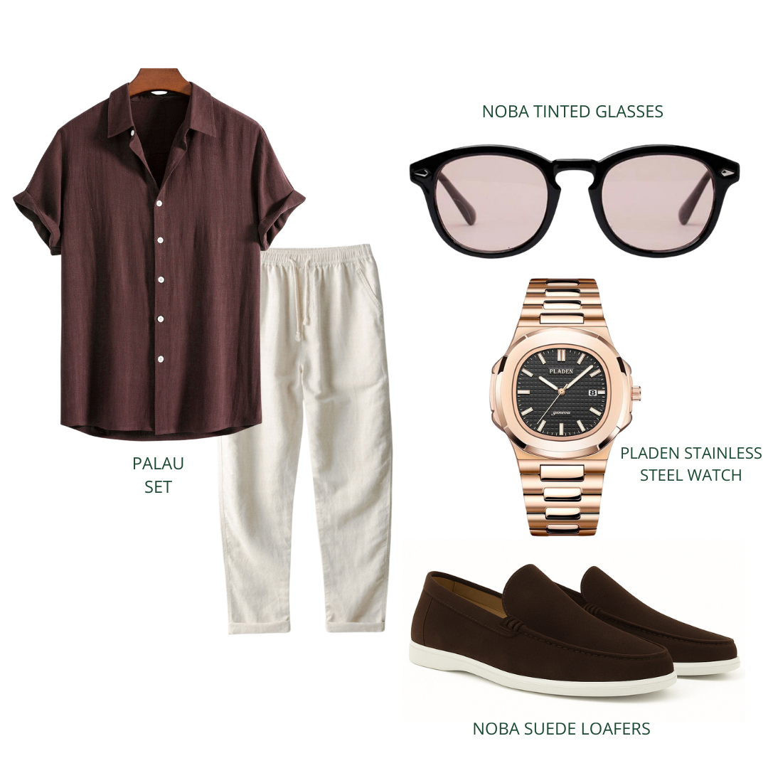 Espresso Leinen Ensemble