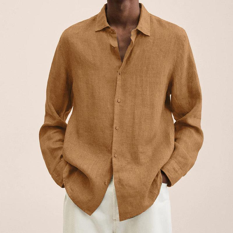 Herren Leinenhemd Eleganter Stil
