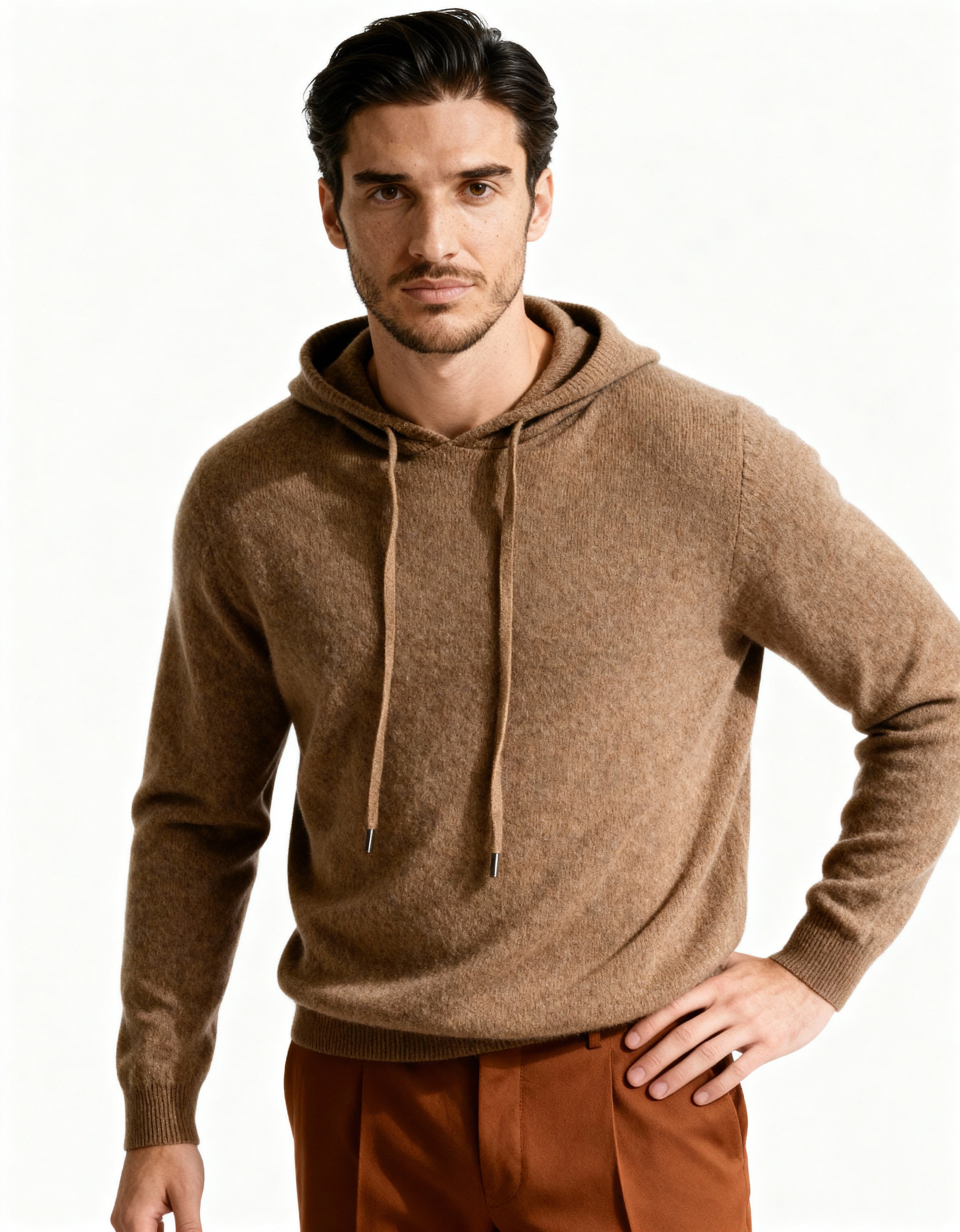 Sweat à capuche 100 % cachemire