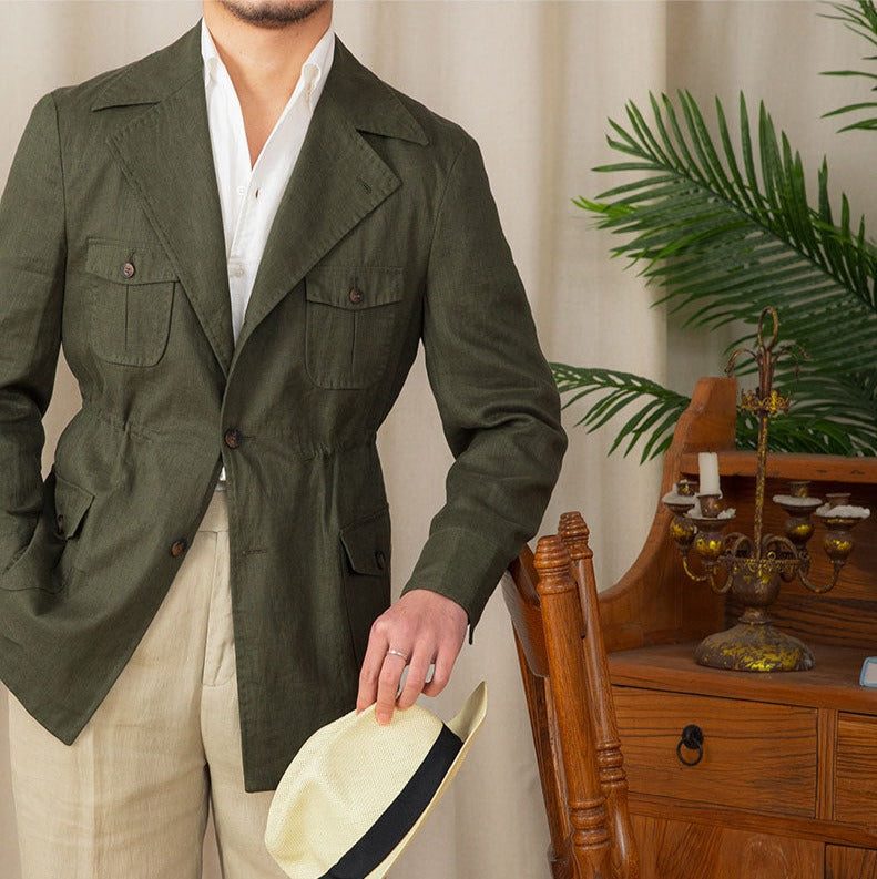 Potenza Leinen Safari Jacke