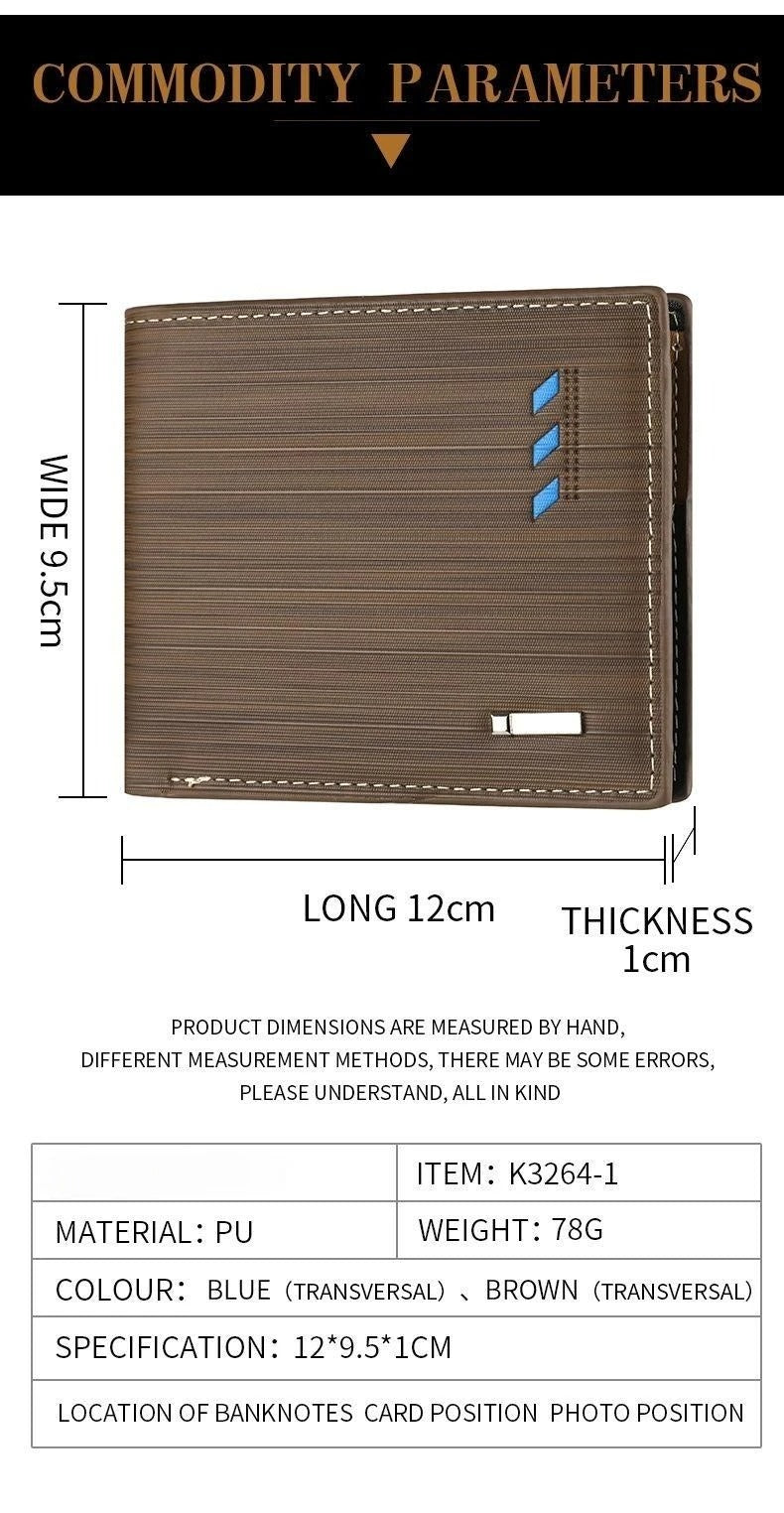Gestreifte Bifold-Geldbörse – Menelites Edition
