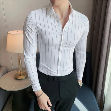 Stripe British Casual Shirts