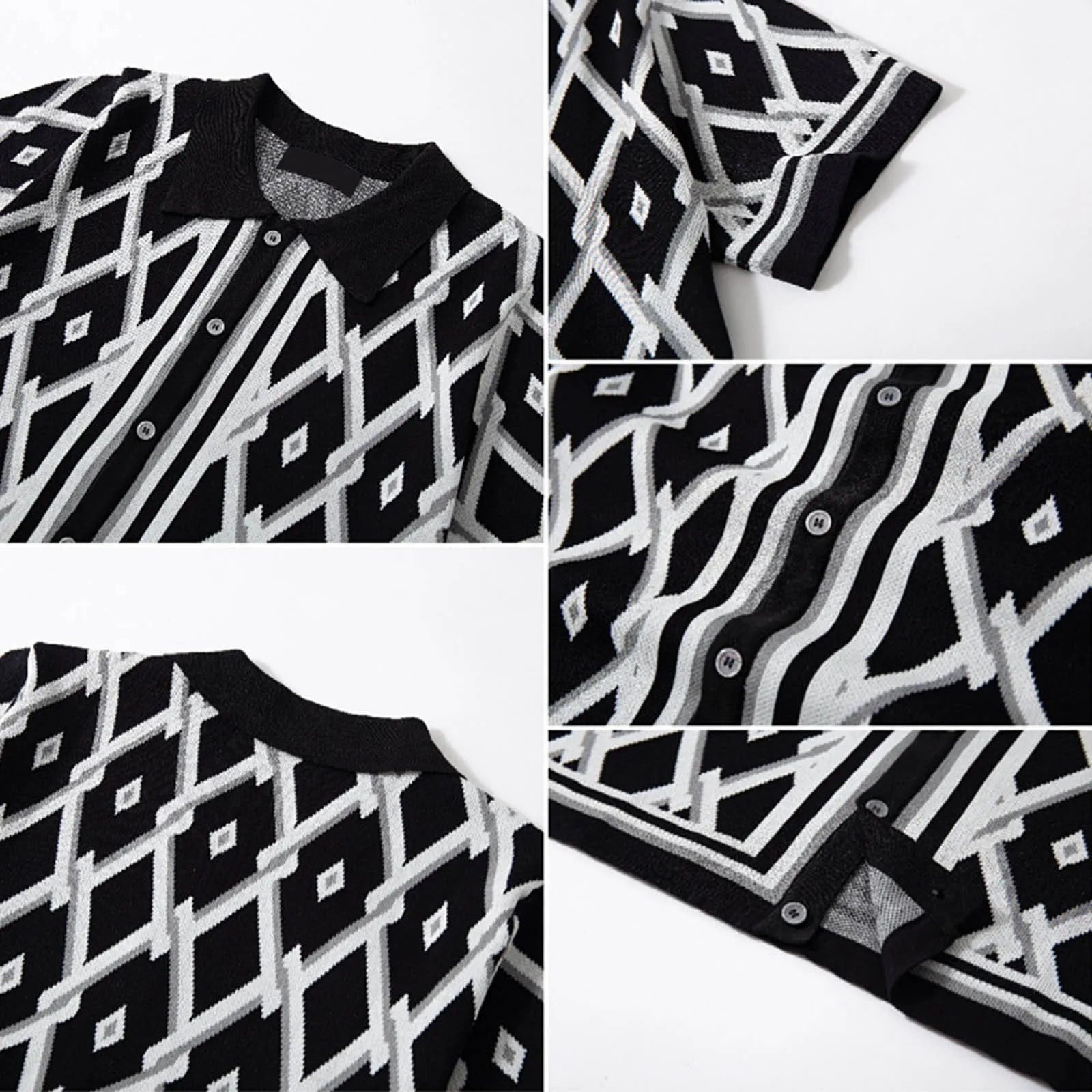 Toscano Strick-Poloshirt