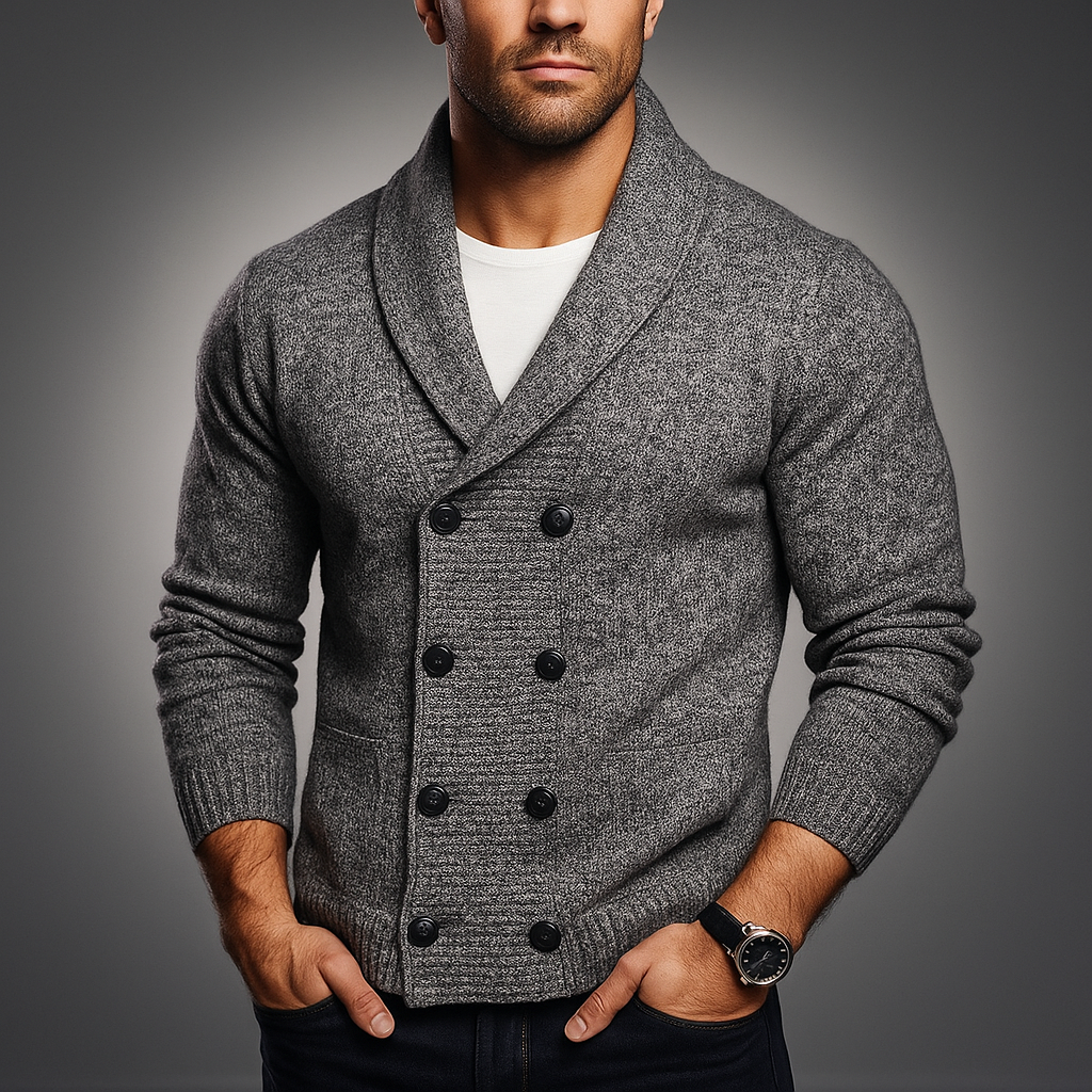 Moreno Doppelreihiger Cardigan