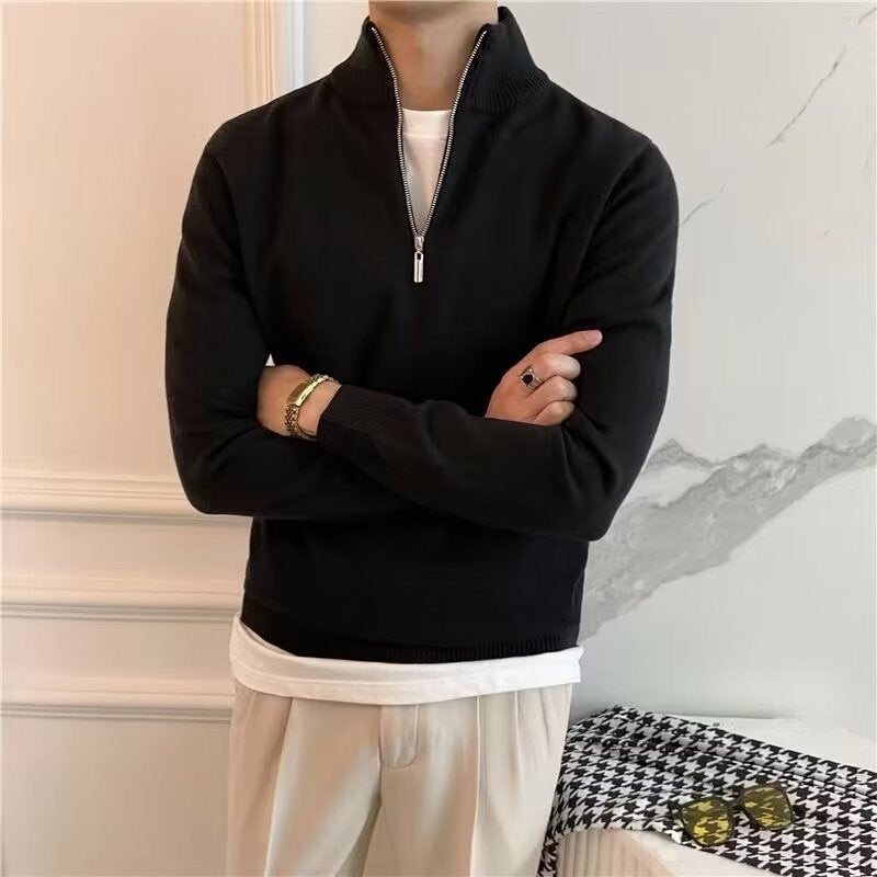 Vaduz Feiner Viertel-Reißverschluss-Pullover