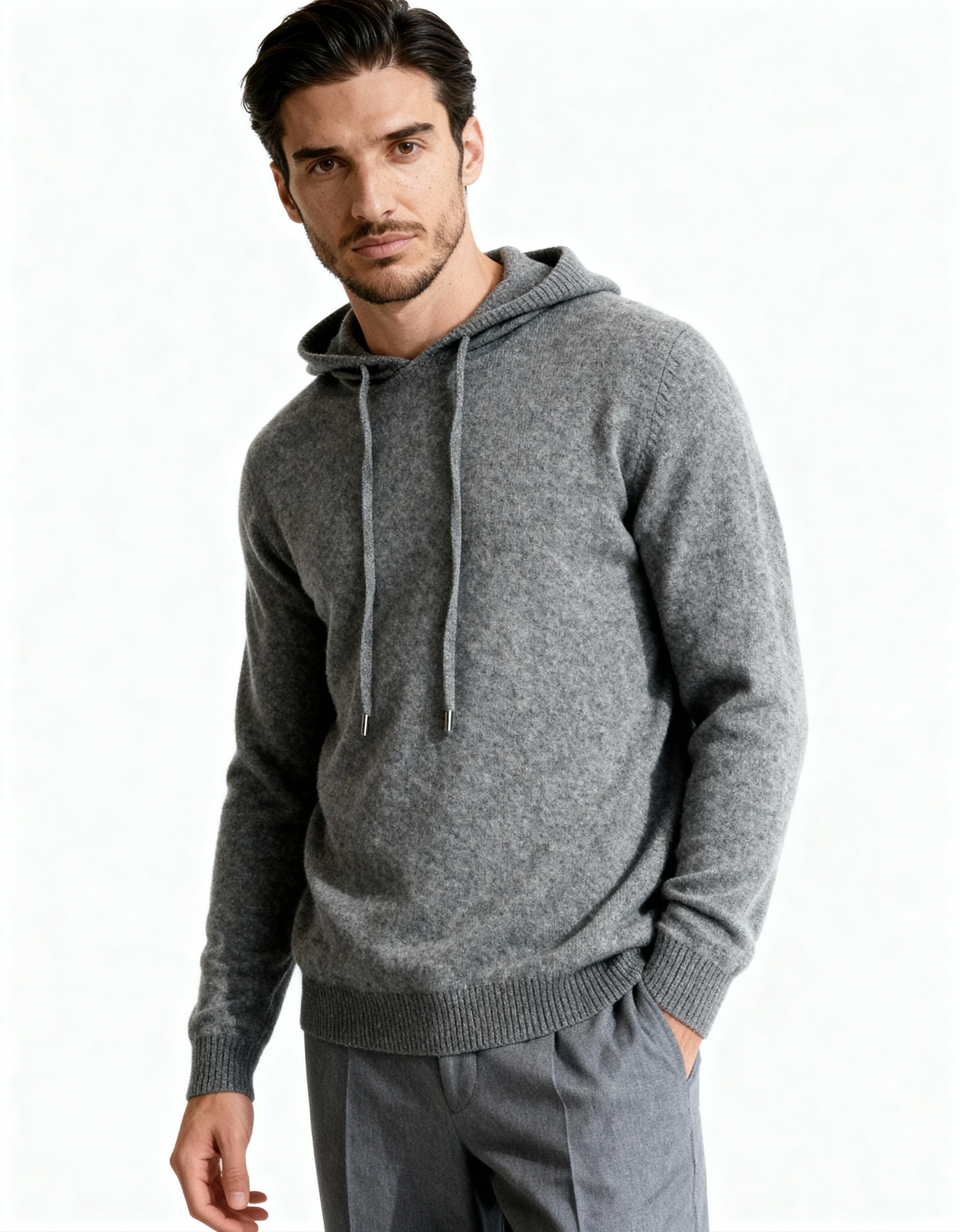 Sweat à capuche 100 % cachemire