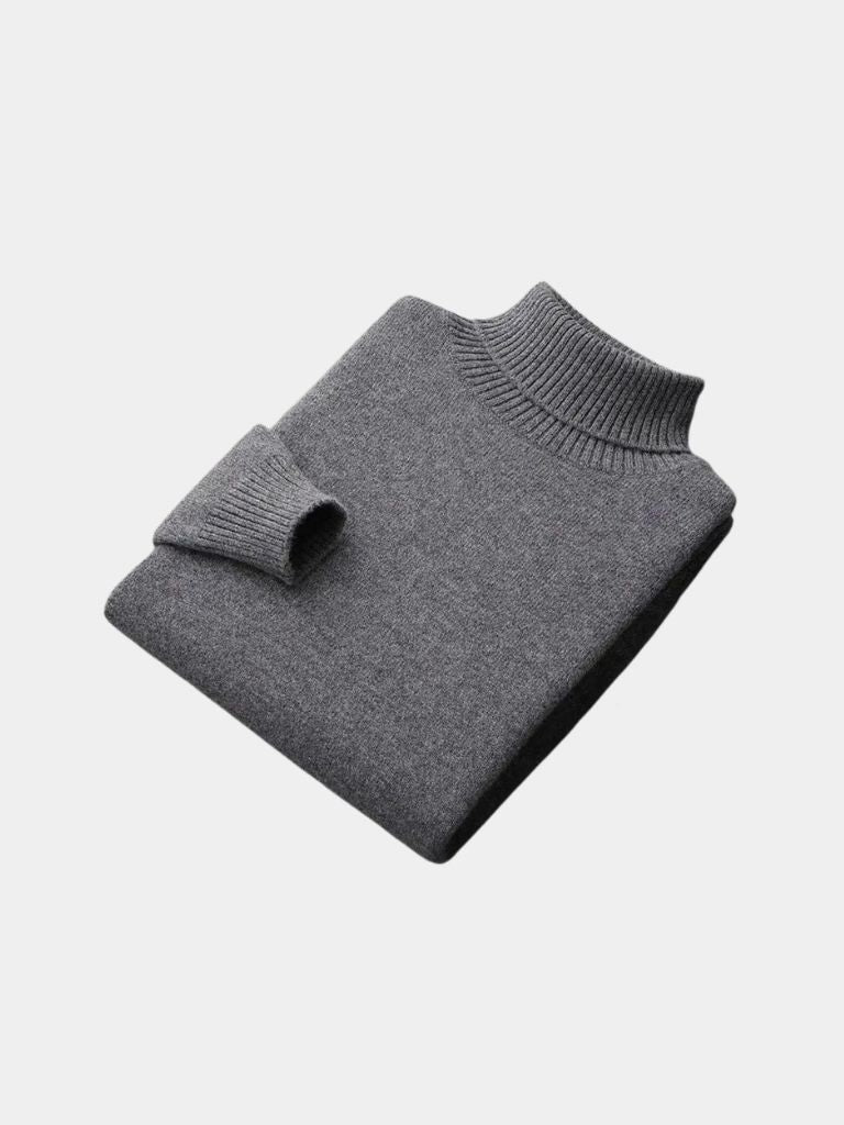 100% Merino Wool Turtleneck Sweater - Fayymont