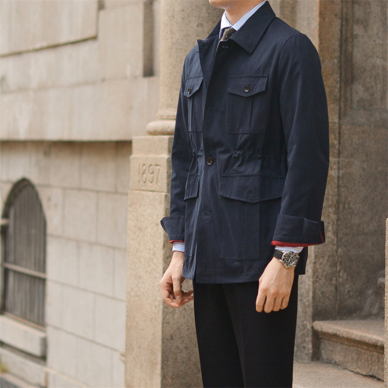 London Baumwollmischung Safari-Jacke