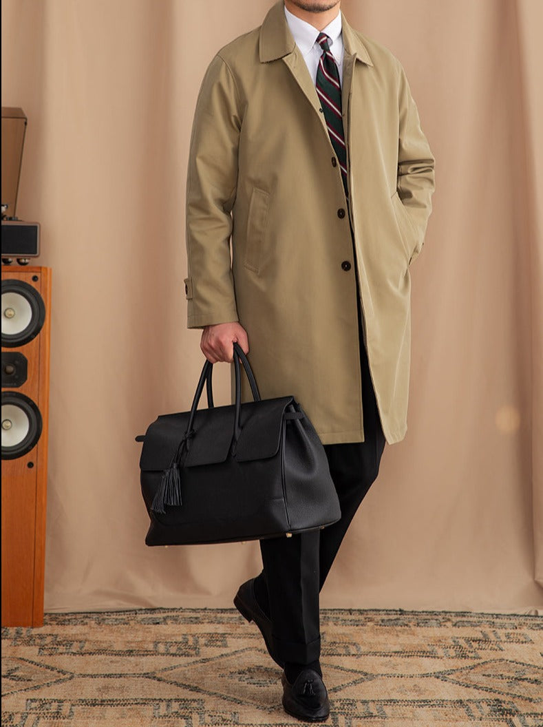 London Stehkragen Baumwollmischung Trenchcoat