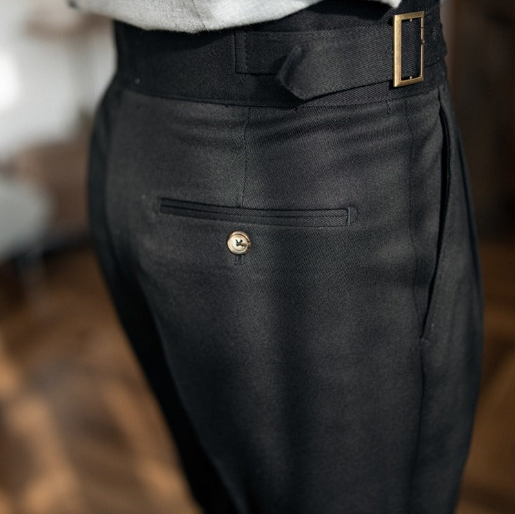 Cipressa Gurkha Gerade Passform Faltenhose