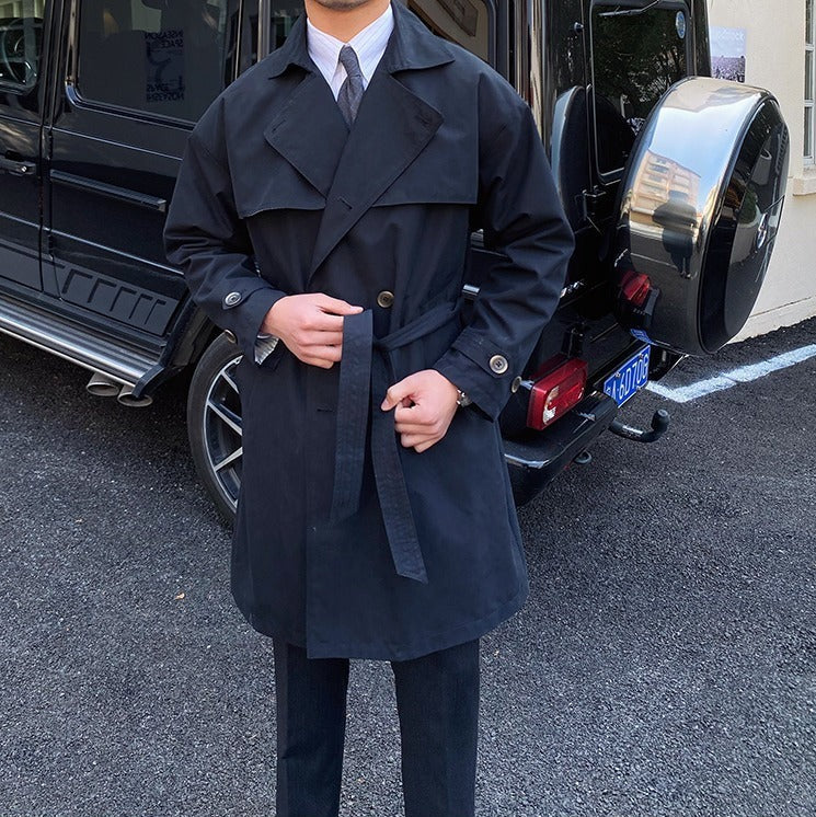 Stockholm Doppelreihiger Trenchcoat mit Gürtel