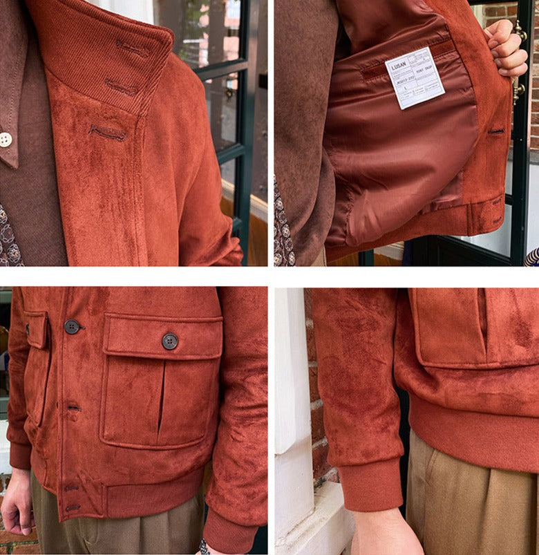 Napoli Wildleder Knopfjacke