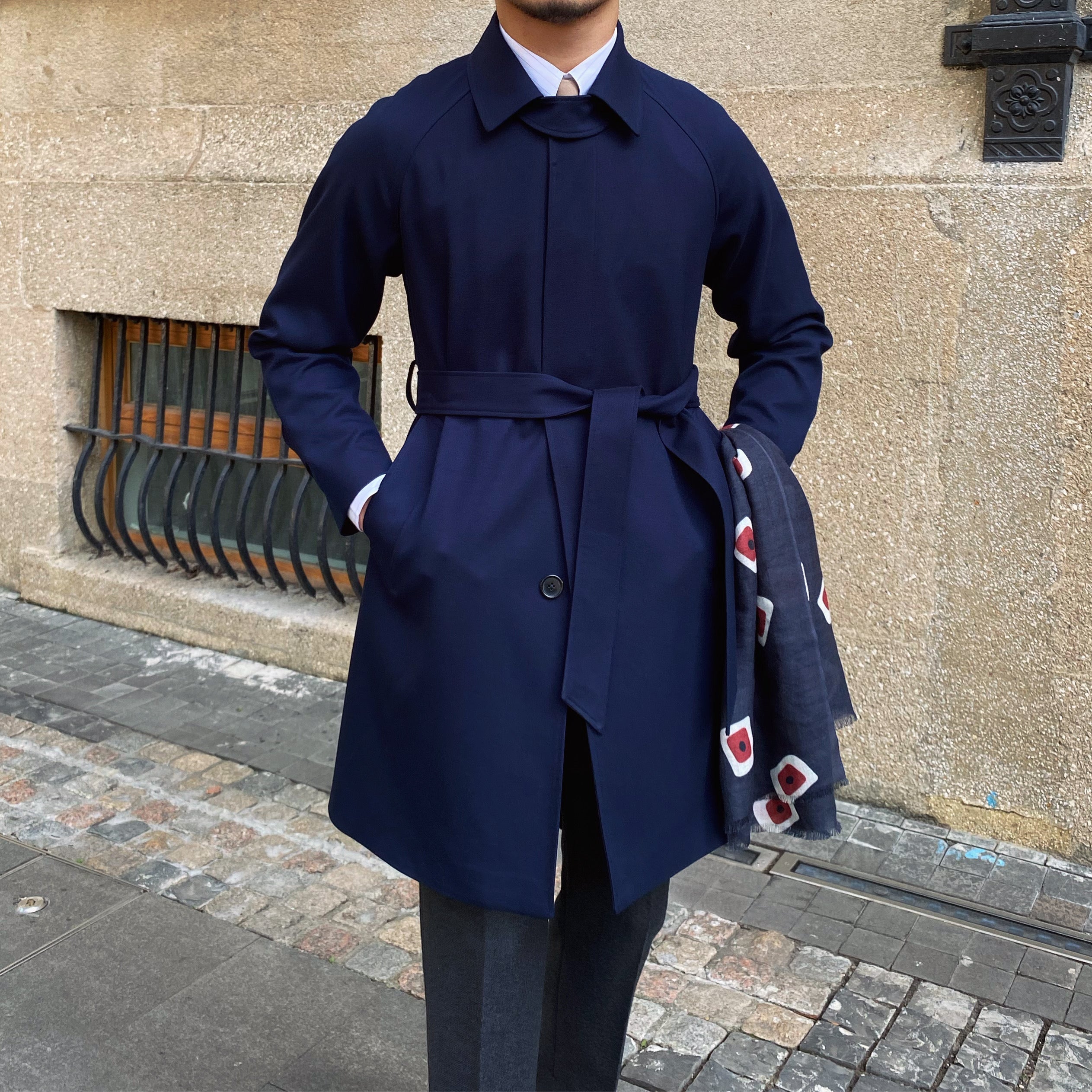 Roma taillierter Trenchcoat aus Wollmischung