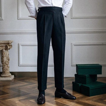 Black wool pants