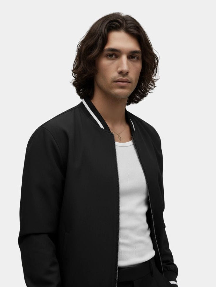 Casual Baseball Bomber Jacket - Fayymont Co