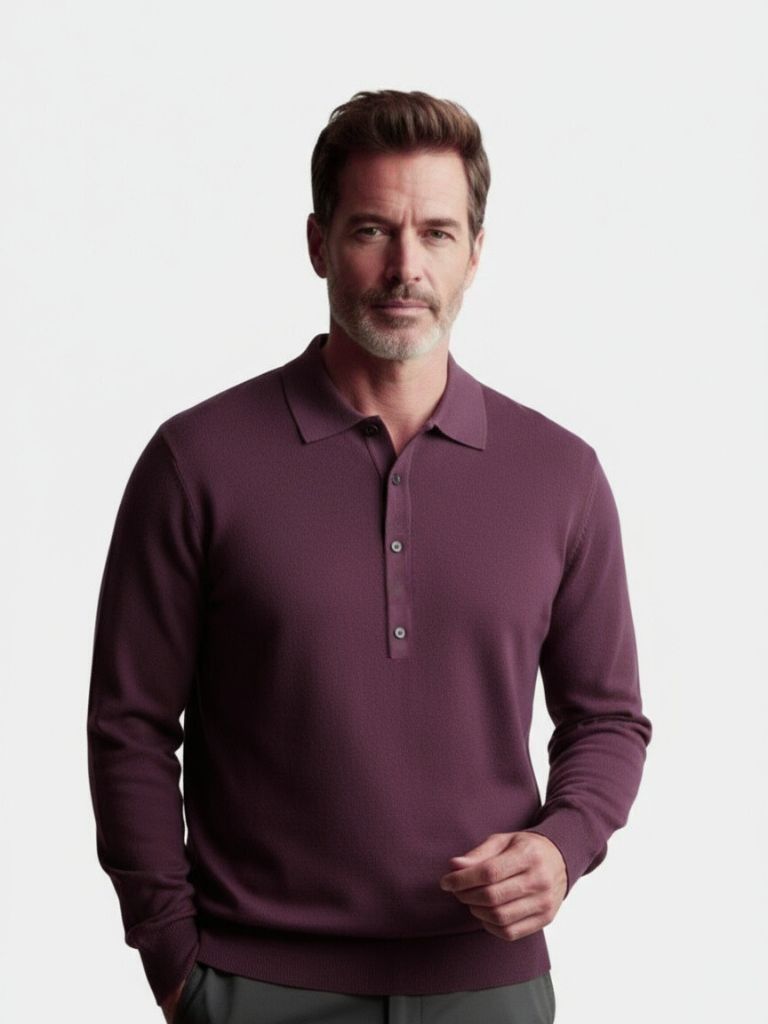 Old Money Knit Polo Pullover