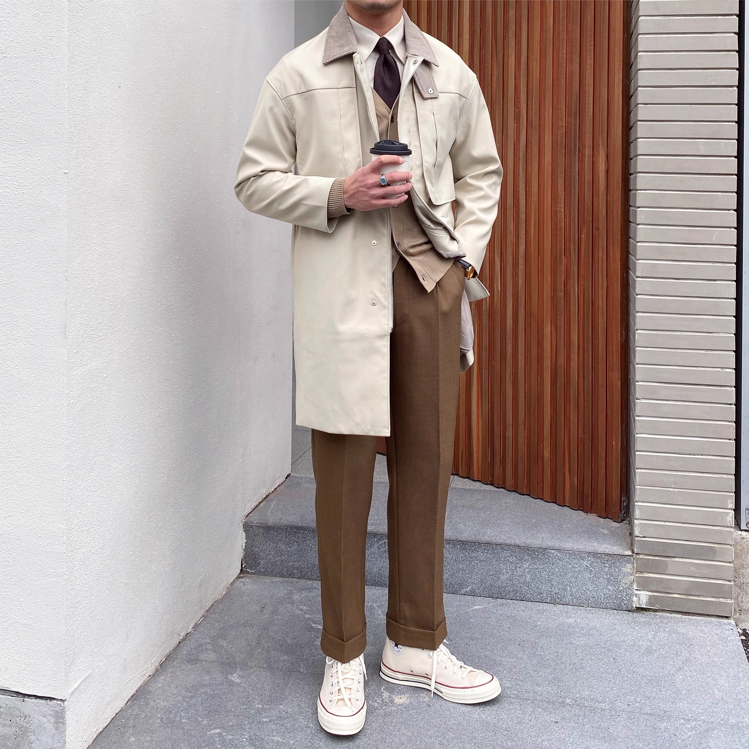 Windsor Corduroy Kragen Windbreaker Jacke