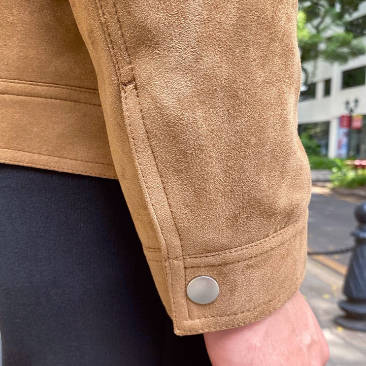 Westliche Wildleder-Hemdenjacke