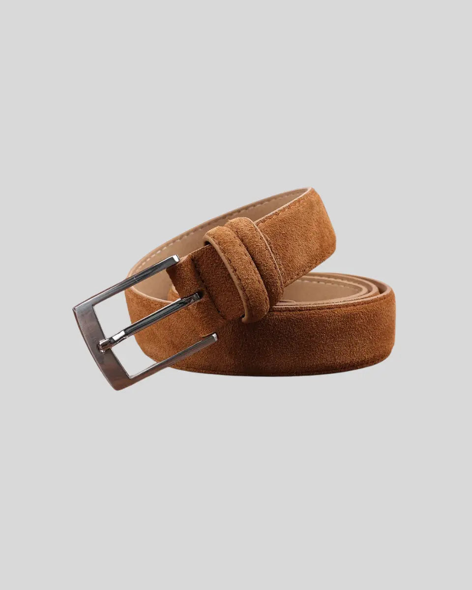 Alte Geld Khaki Wildleder Gürtel