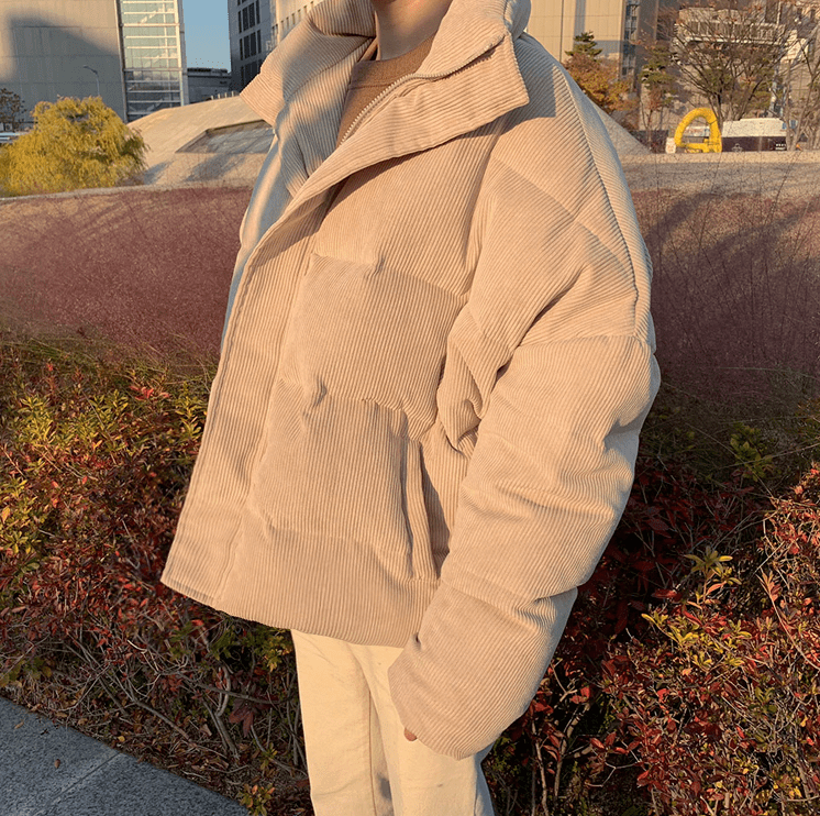 Cord-Pufferjacke