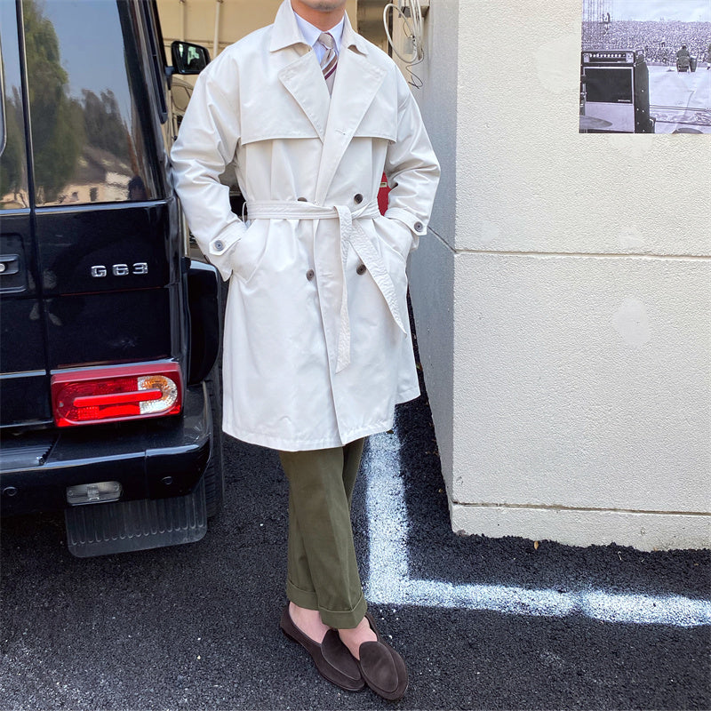 Stockholm Doppelreihiger Trenchcoat mit Gürtel