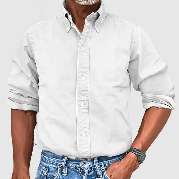 Herren Langarmhemd Baumwolle