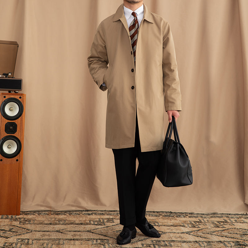 London Stehkragen Baumwollmischung Trenchcoat