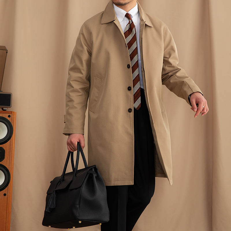 London Stehkragen Baumwollmischung Trenchcoat