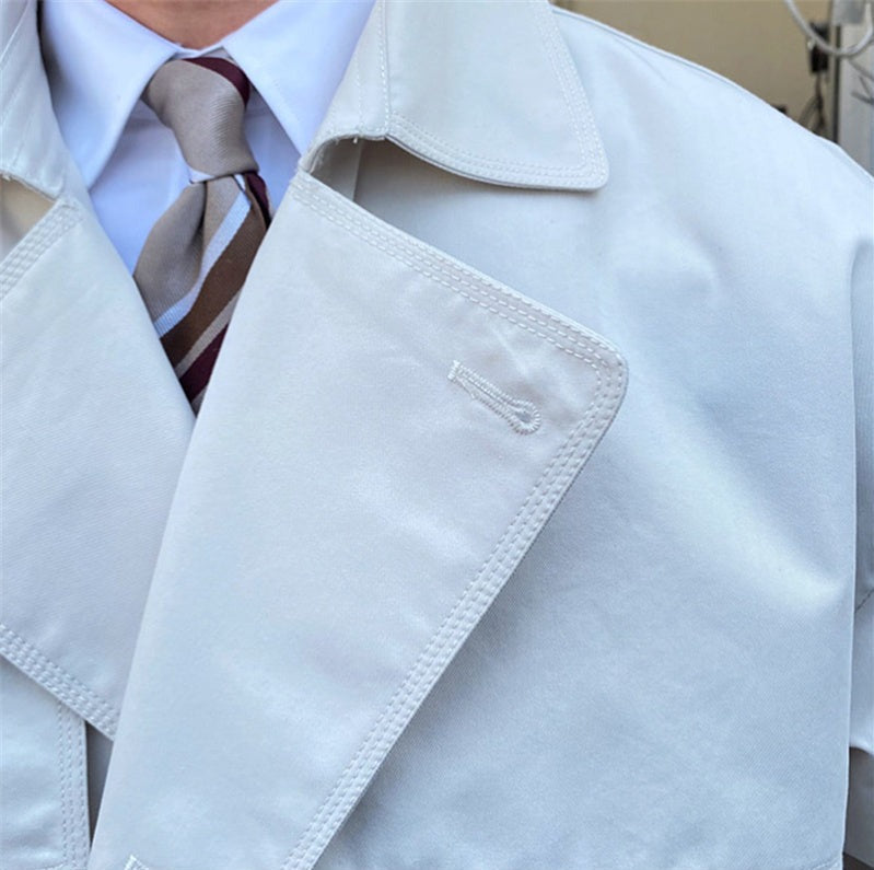 Stockholm Doppelreihiger Trenchcoat mit Gürtel