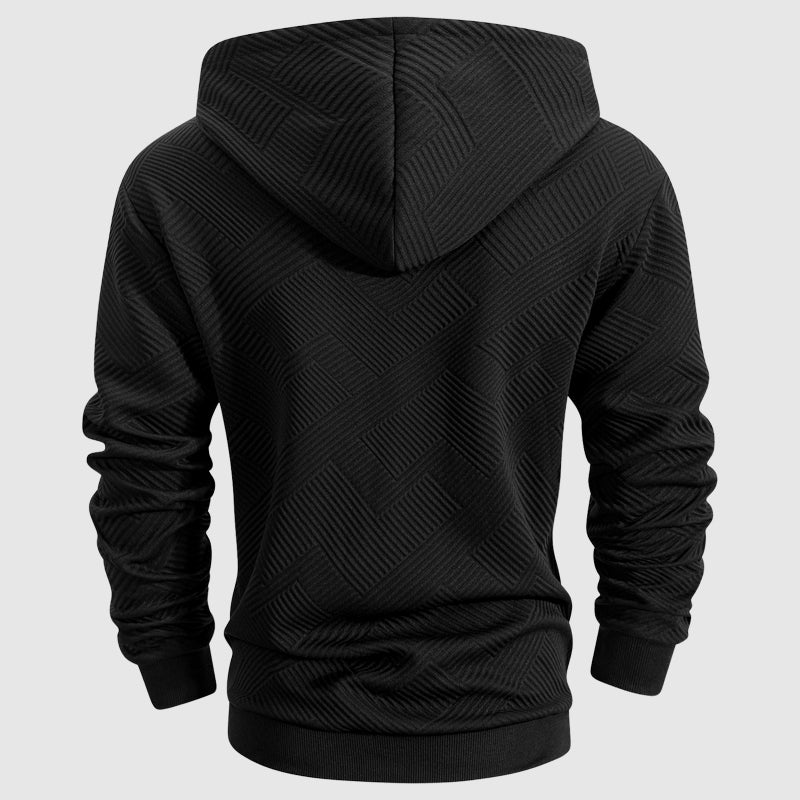 QuarterZip Hoodie mit strukturiertem Muster