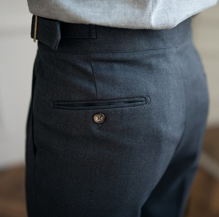 Cipressa Gurkha Gerade Passform Faltenhose