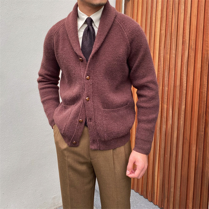 Bond Street Strickjacke mit Schalkragen