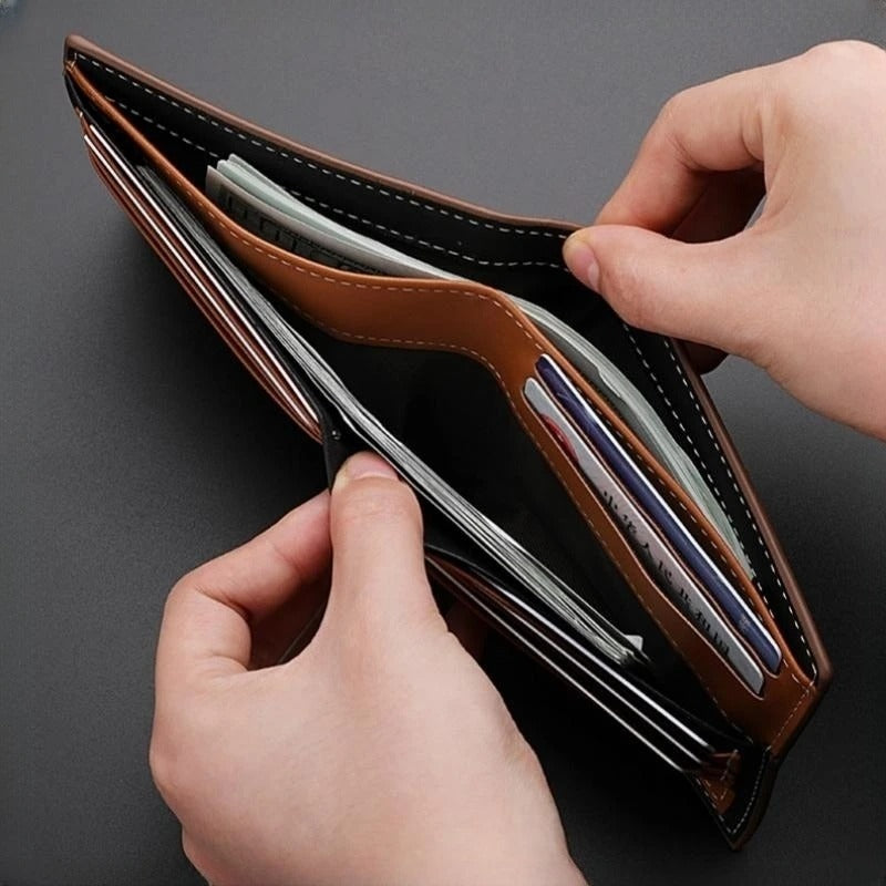 Gestreifte Bifold-Geldbörse – Menelites Edition
