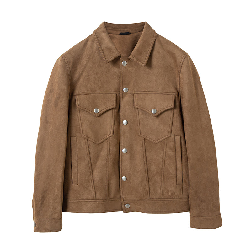 Westliche Wildleder-Hemdenjacke