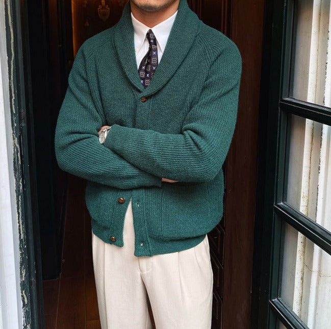 Bond Street Strickjacke mit Schalkragen