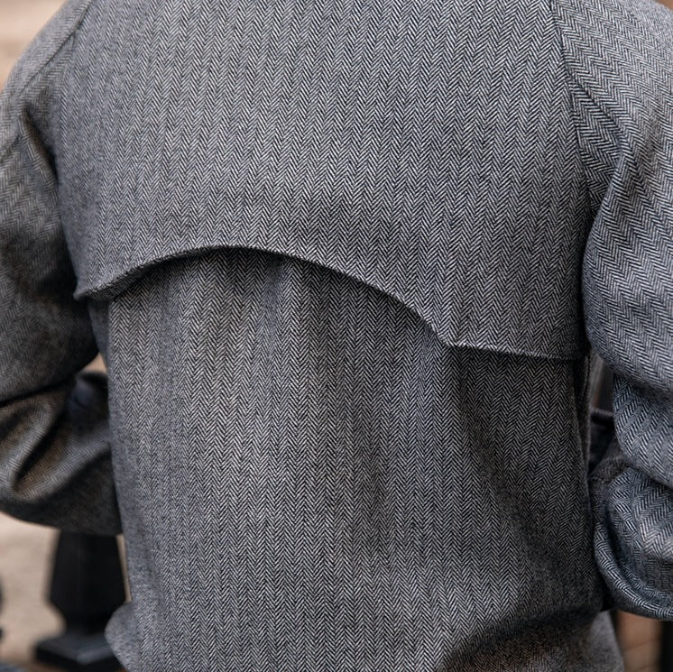 Wollmischung Harrington Fischgrätjacke