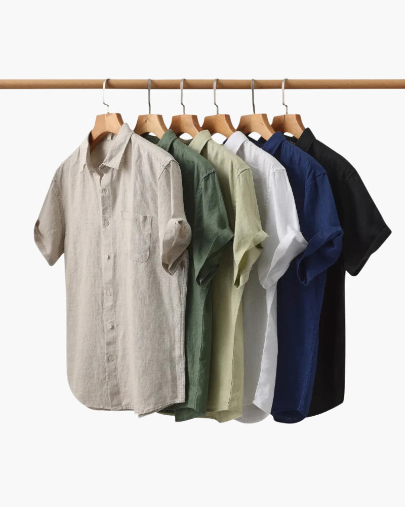 Cape Town - Chemise en lin (Manches courtes) | Obtenez des lunettes de soleil Old Money gratuites