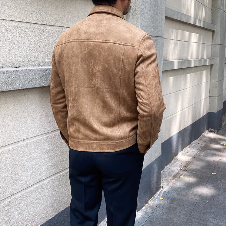 Westliche Wildleder-Hemdenjacke