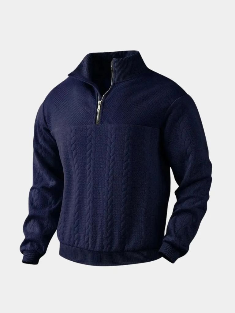 Pull-over essentiel Henley à fermeture éclair quart - Fayymont Co